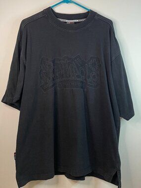 Vintage Y2K Southpole Embossed Black Shirt Size XL